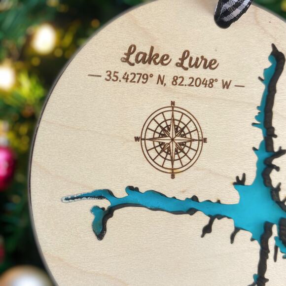 Lake Lure North Carolina Christmas Tree Ornament makes a perfect Holiday Gift NC - Picture 4 of 6